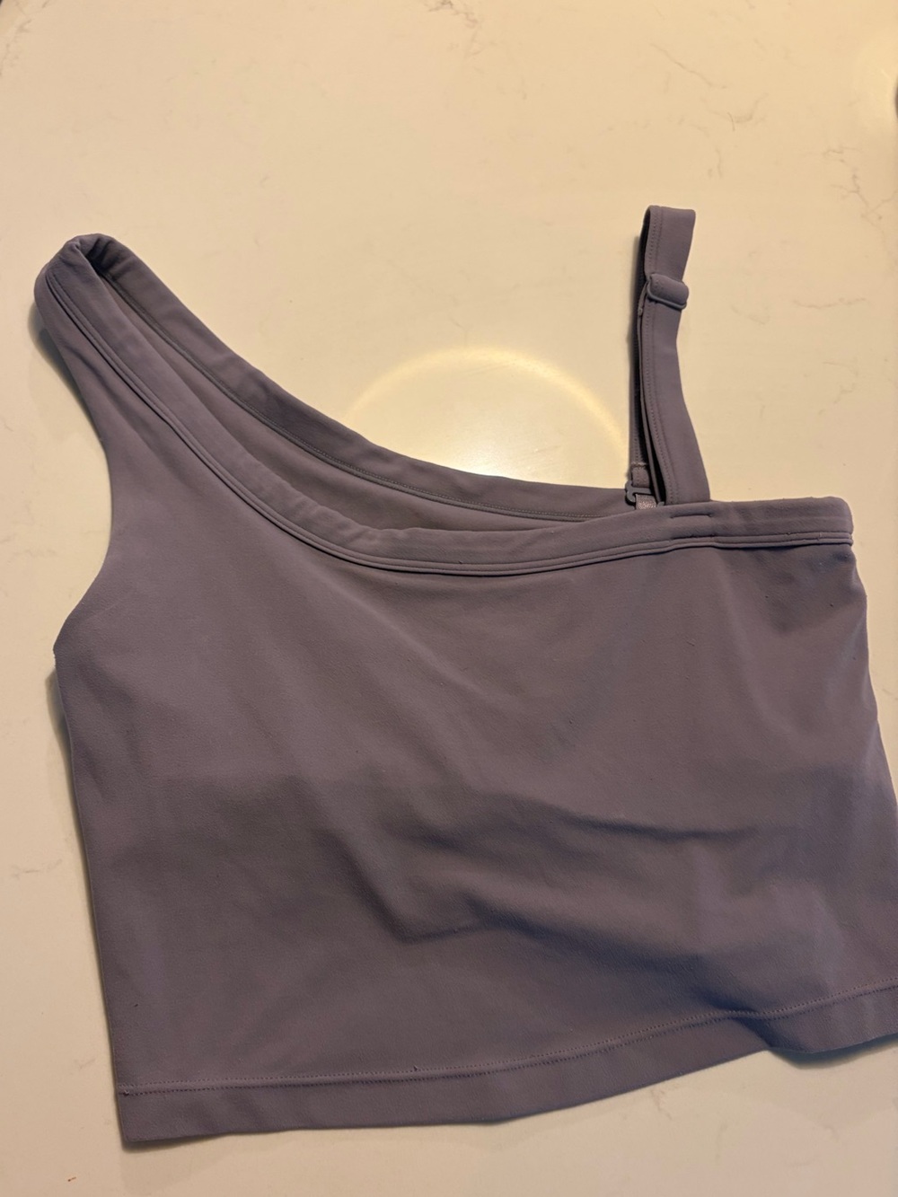 Asymmetric Lavender Crop Top with Adjustable Strap